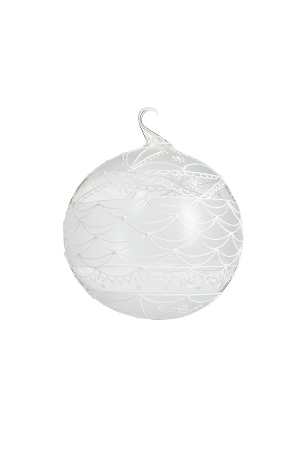 Bauble White 10cm