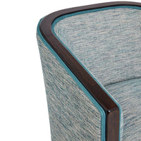 Nina Campbell Brewster Chair in Merian against a white background close up details and material