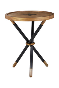 Nina Campbell Button Table in black against white background