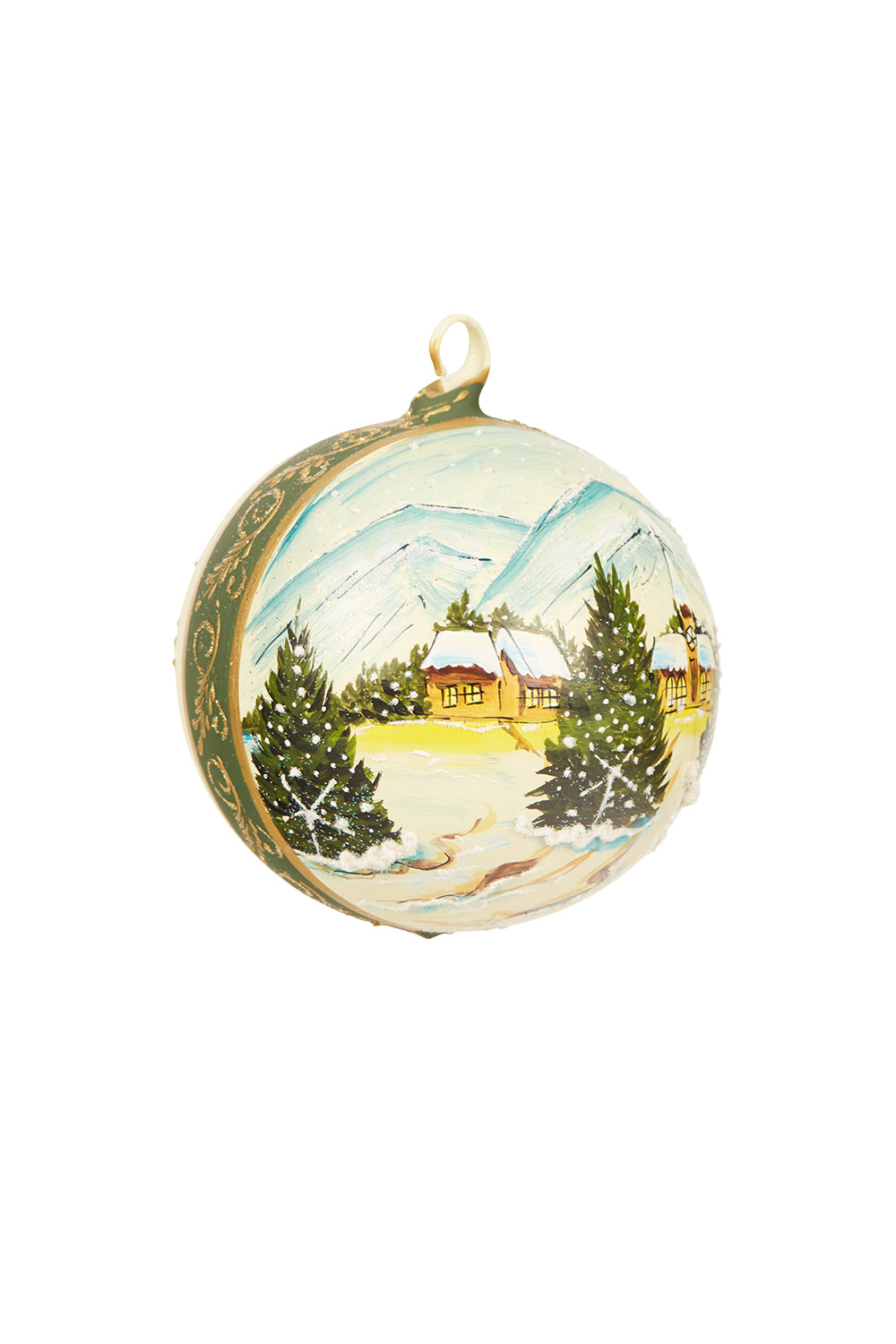 Bauble Snow Scene 10cm