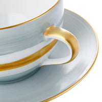 Breakfast Cup and Saucer Round Opaline/Dore