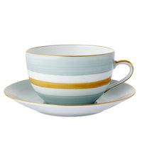 Breakfast Cup and Saucer Round Opaline/Dore