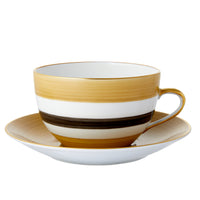 Breakfast Cup and Saucer Round Ambre/Noir