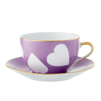 Breakfast Cup & Saucer Heart - Parme