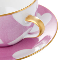 Breakfast Cup and Saucer Heart Rose Perle