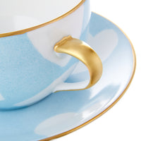 Breakfast Cup and Saucer Heart Bleu Perle