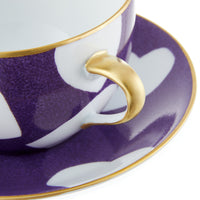 Breakfast Cup and Saucer Heart Violet