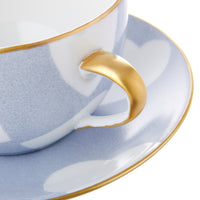 Breakfast Cup and Saucer Heart Gris Perle