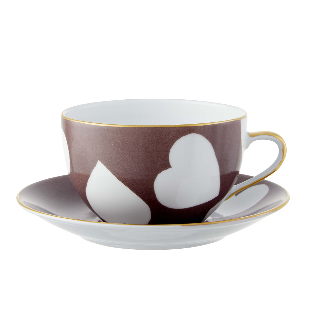 Breakfast Cup and Saucer Heart Chocolate