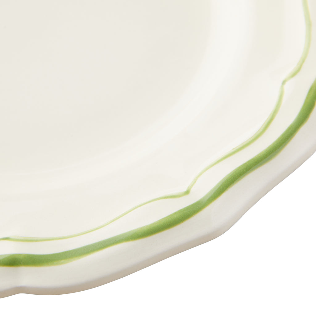 Canape Plate Green Nets 16.5cm Nina Campbell