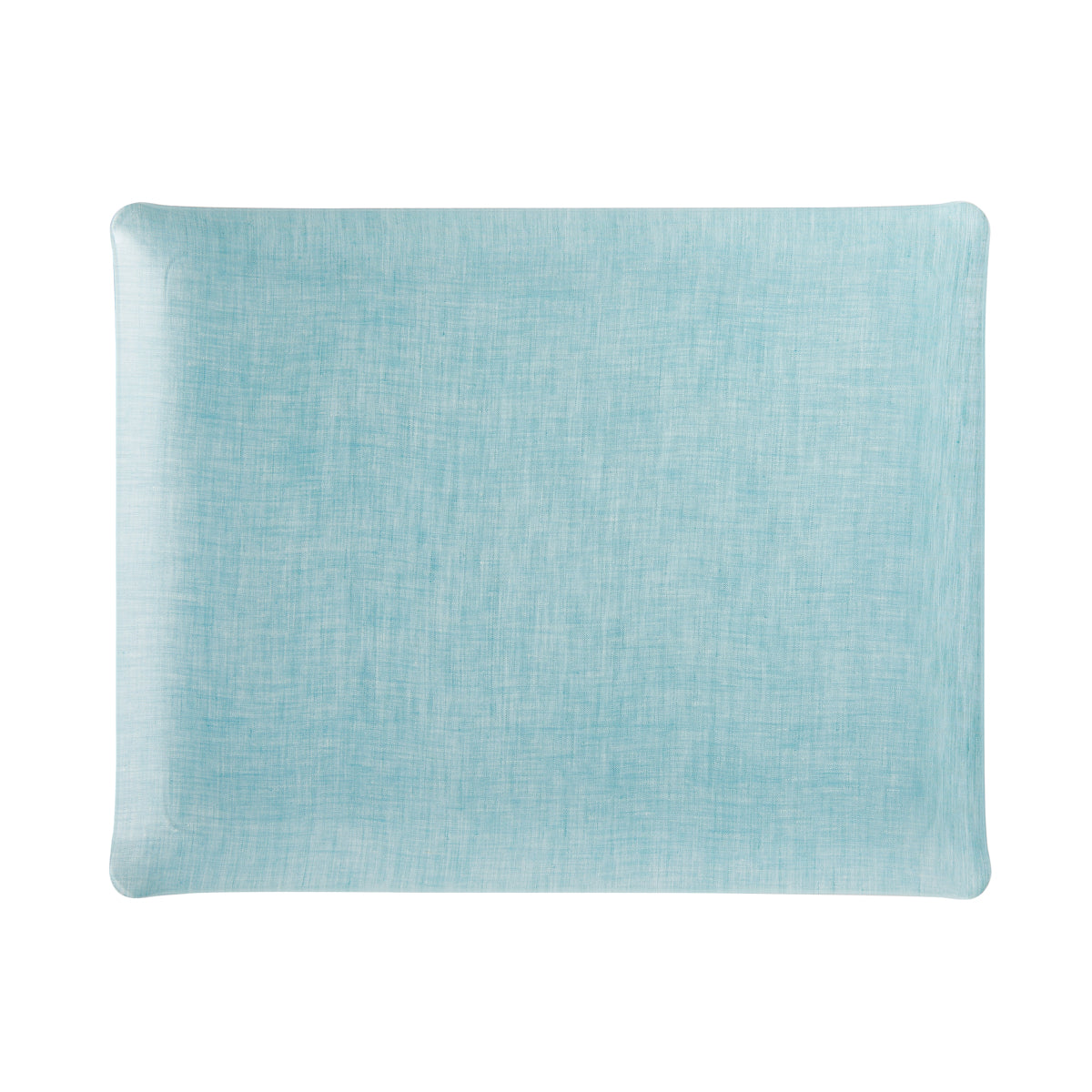 Nina Campbell Fabric Tray Large Aquamarine against a white background