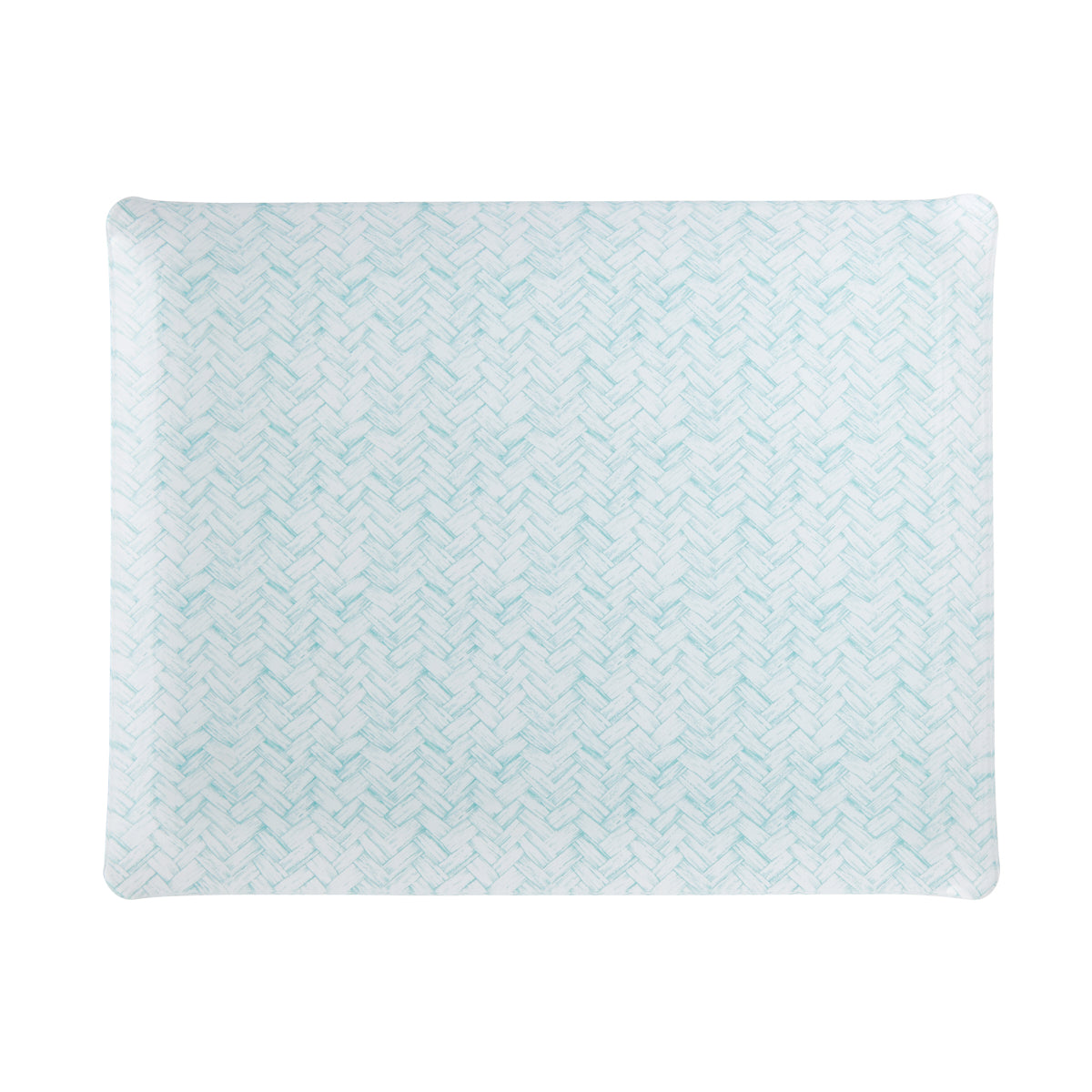 Nina Campbell Fabric Tray Large - Basketweave Aqua