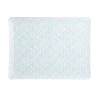 Nina Campbell Fabric Tray Medium Basketweave Aqua against a white background