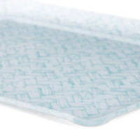 Nina Campbell Fabric Tray Medium Basketweave Aqua close up