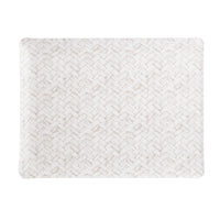 Nina Campbell Fabric Tray Medium Basketweave Beige against a white background