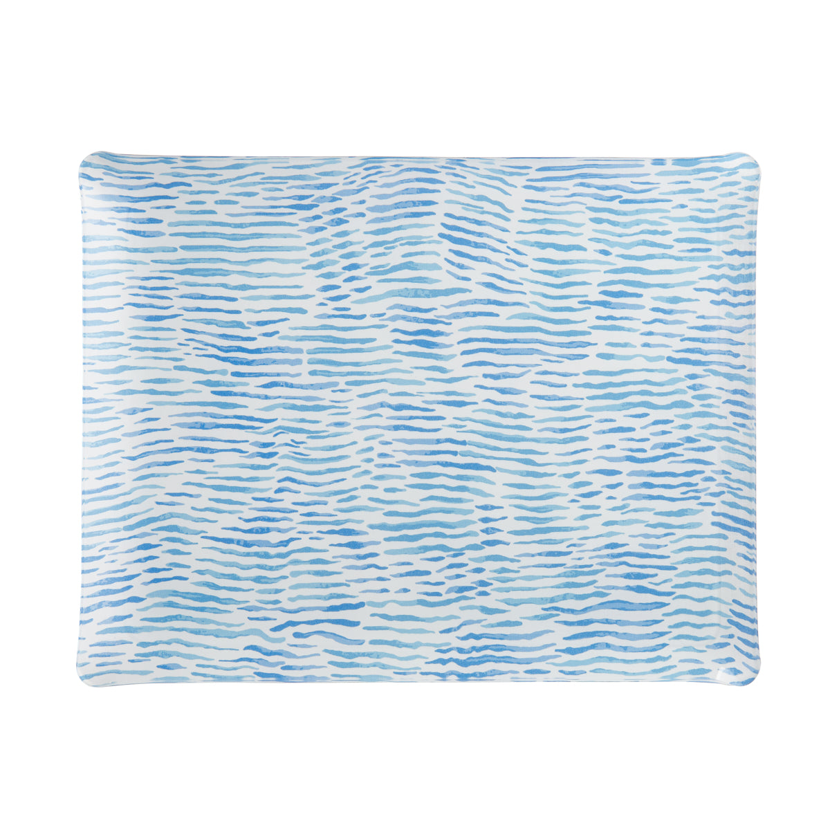 Nina Campbell Fabric Tray Large Arles Blue against a white background