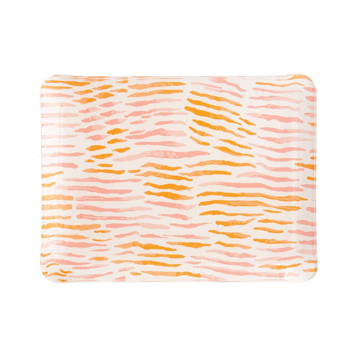 Nina Campbell Fabric Tray Small Arles Pink/Orange against a white background