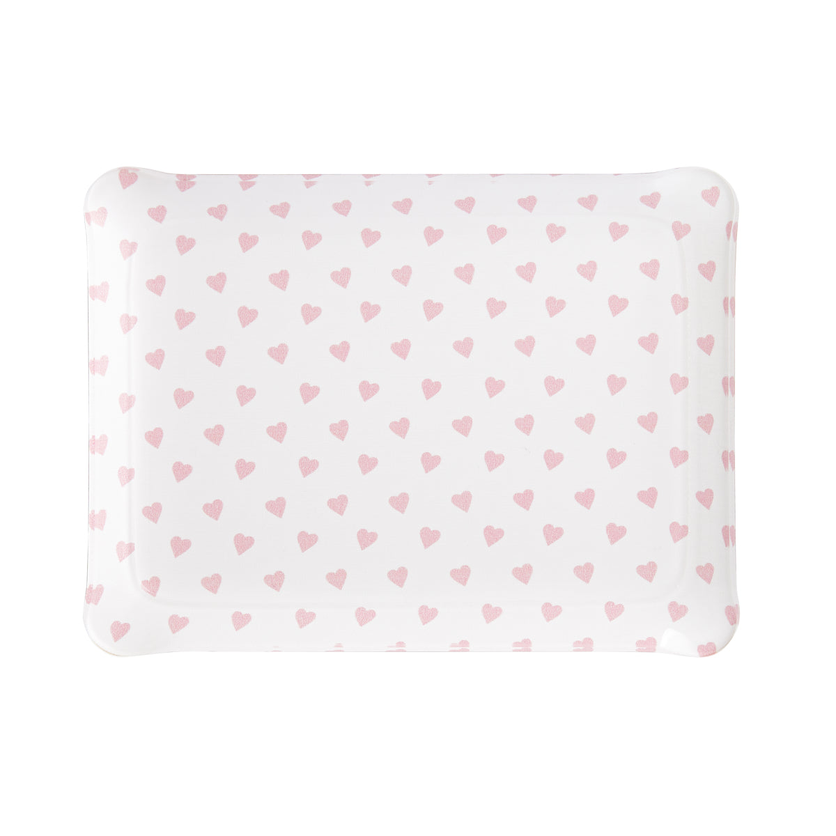 Nina Campbell Fabric Tray Small Heart Pink against a white background