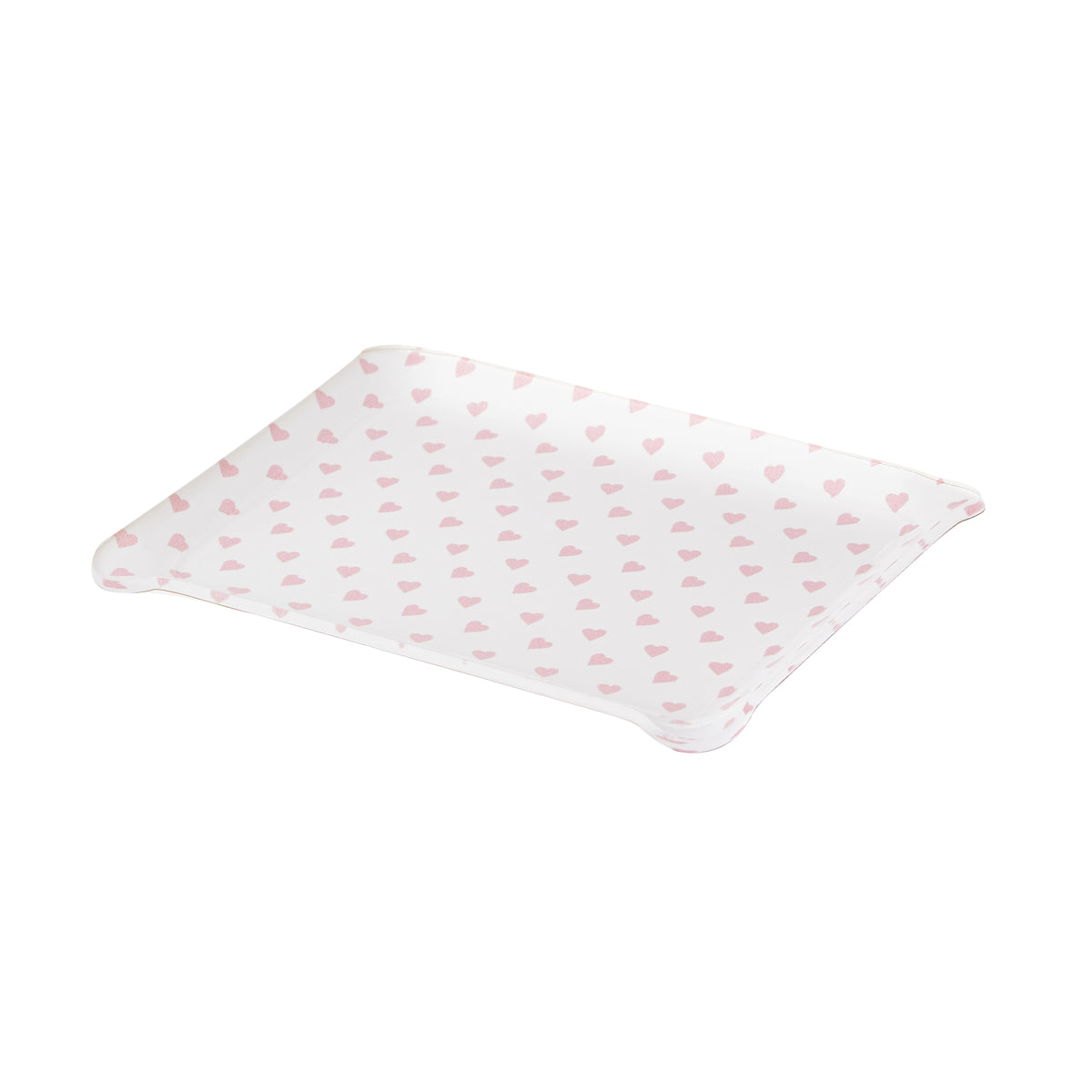 Nina Campbell Fabric Tray Small Heart Pink against a white background