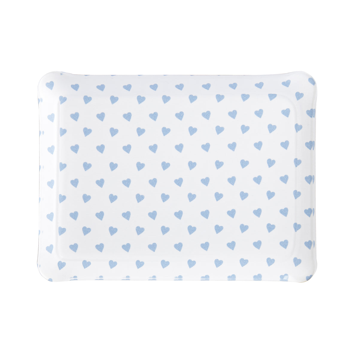 Nina Campbell Fabric Tray Small Heart Blue against a white background