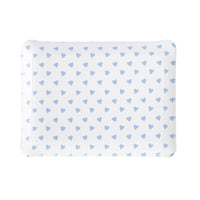 Nina Campbell Fabric Tray Small Heart Blue against a white background