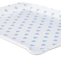Nina Campbell Fabric Tray Small Heart Blue close up