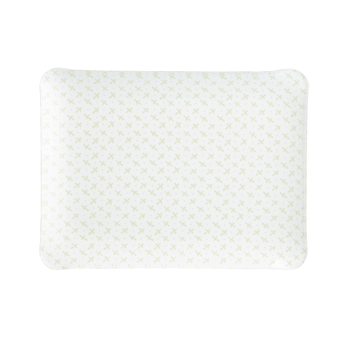 Nina Campbell Fabric Tray Small Sprig Green against a white background