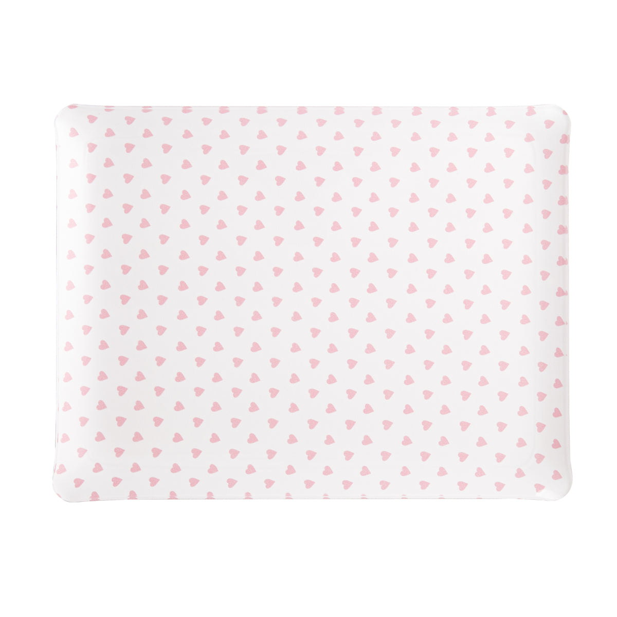 Nina Campbell Fabric Tray Medium Heart Pink against a white background