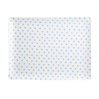 Nina Campbell Fabric Tray Medium Heart Blue against a white background