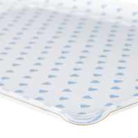 Nina Campbell Fabric Tray Medium Heart Blue close up