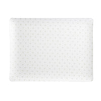 Nina Campbell Fabric Tray Medium Heart Grey against a white background