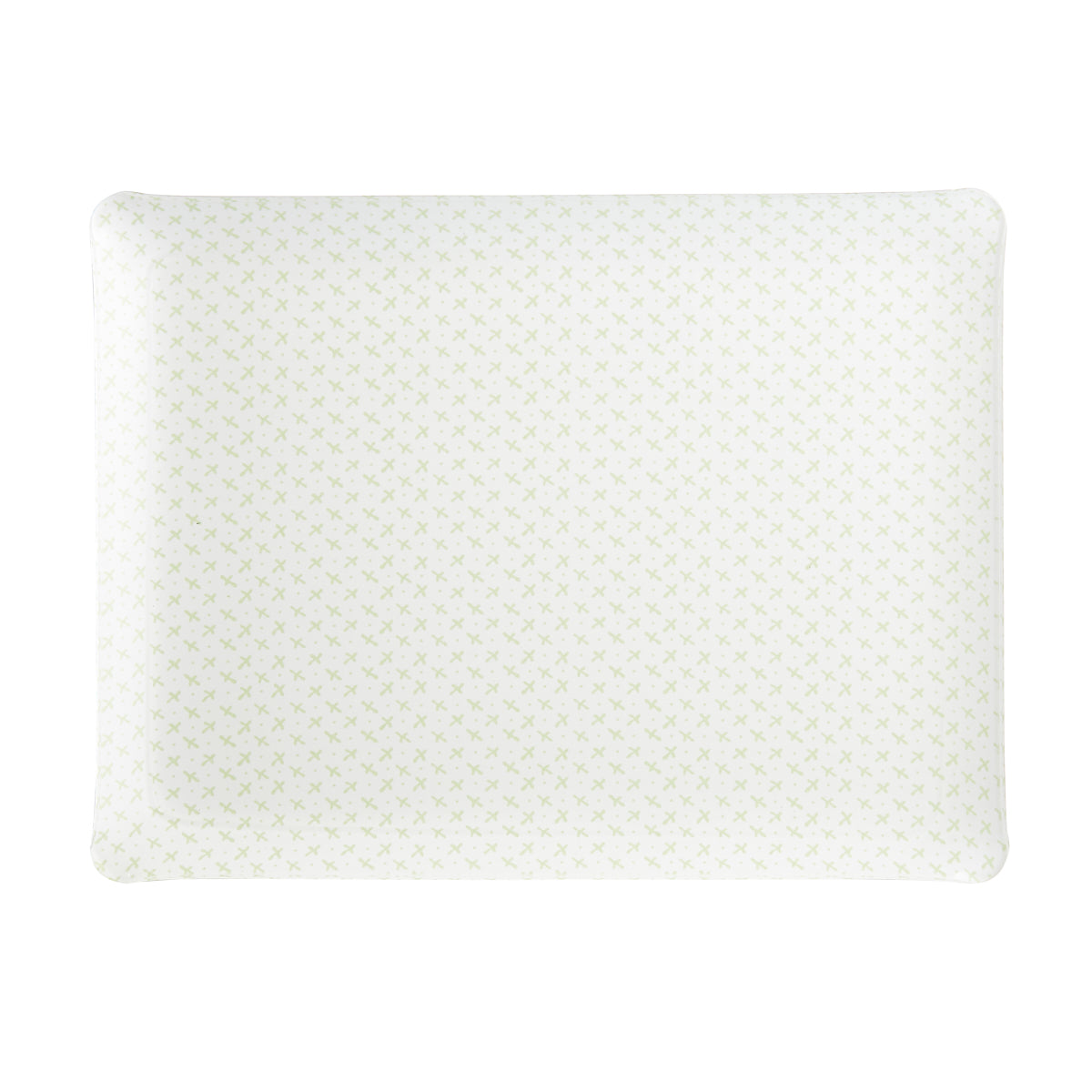 Nina Campbell Fabric Tray Medium Sprig Green against a white background