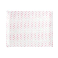 Nina Campbell Fabric Tray Large Heart Pink against a white background