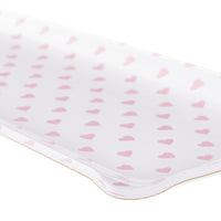 Nina Campbell Fabric Tray Oblong Heart Pink close up