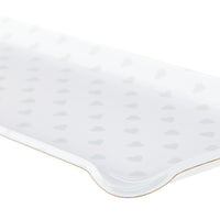 Nina Campbell Fabric Tray Oblong Heart Grey close up