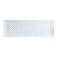 Nina Campbell Fabric Tray Oblong Sprig Blue against a white background