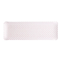 Nina Campbell Fabric Tray Oblong Sprig Pink against a white background