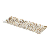 Nina Campbell Fabric Tray Oblong Arles Chocolate against a white background