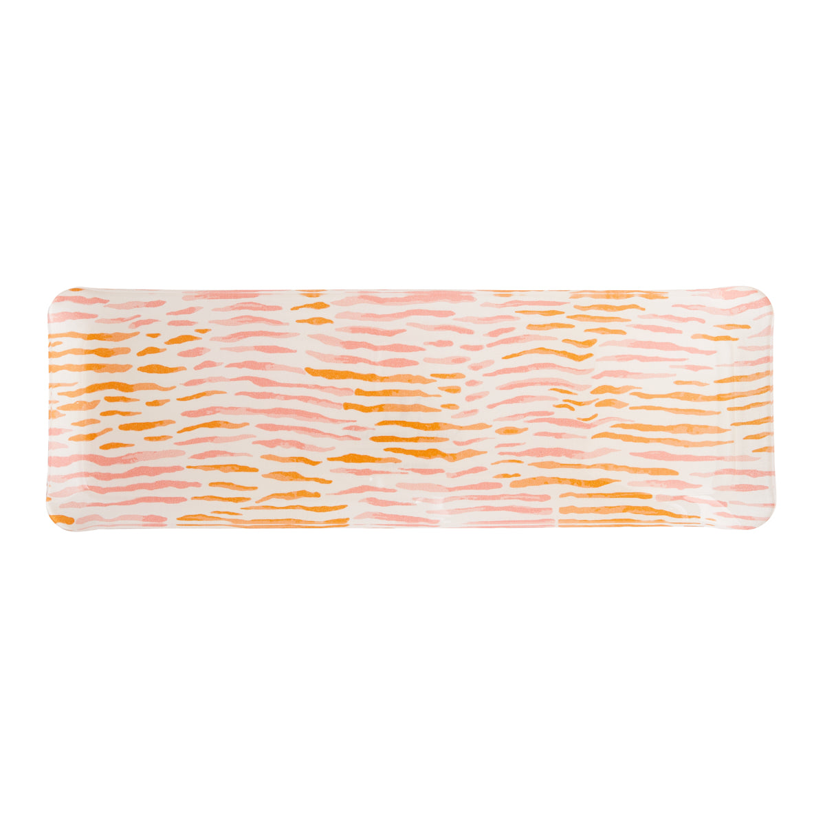 Nina Campbell Fabric Tray Oblong - Arles Pink/Orange