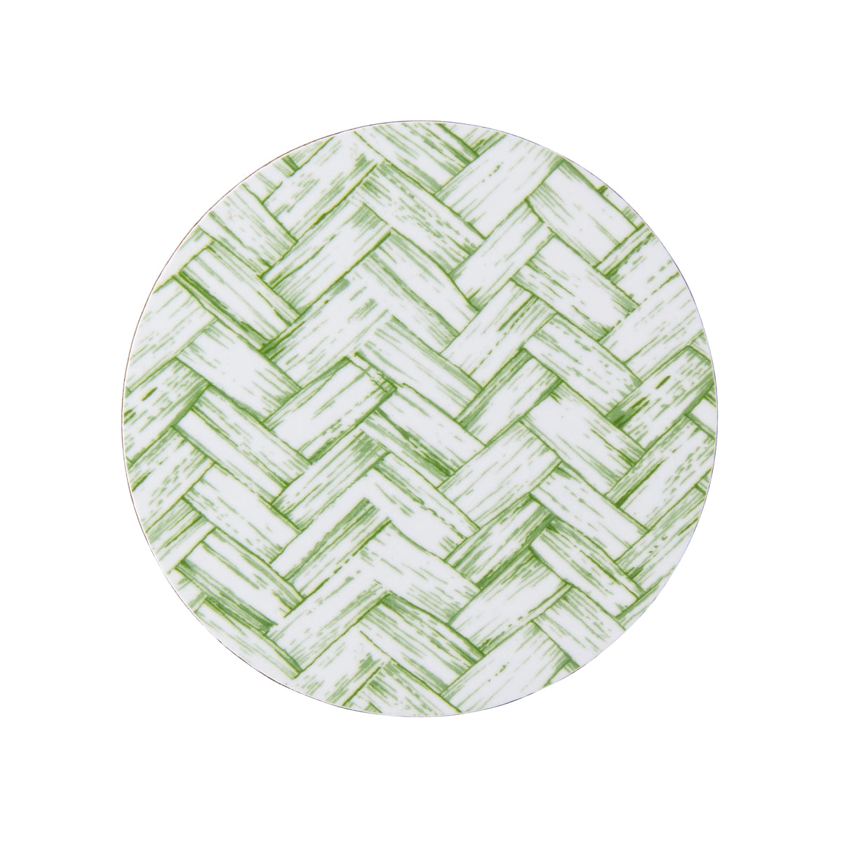 Basketweave Coaster Green