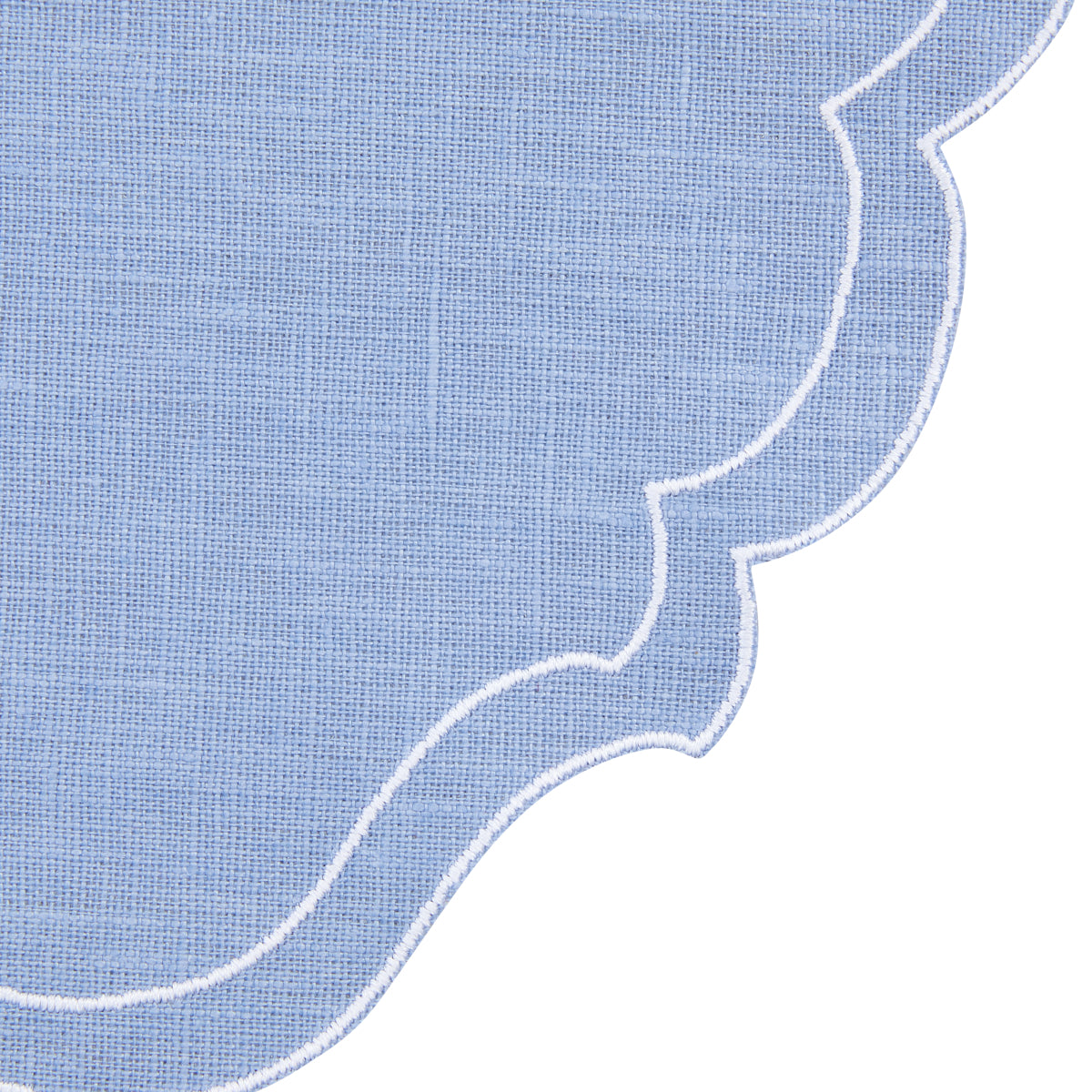 Nina Campbell Coated Linen Papersmooth Placemat Periwinkle/White