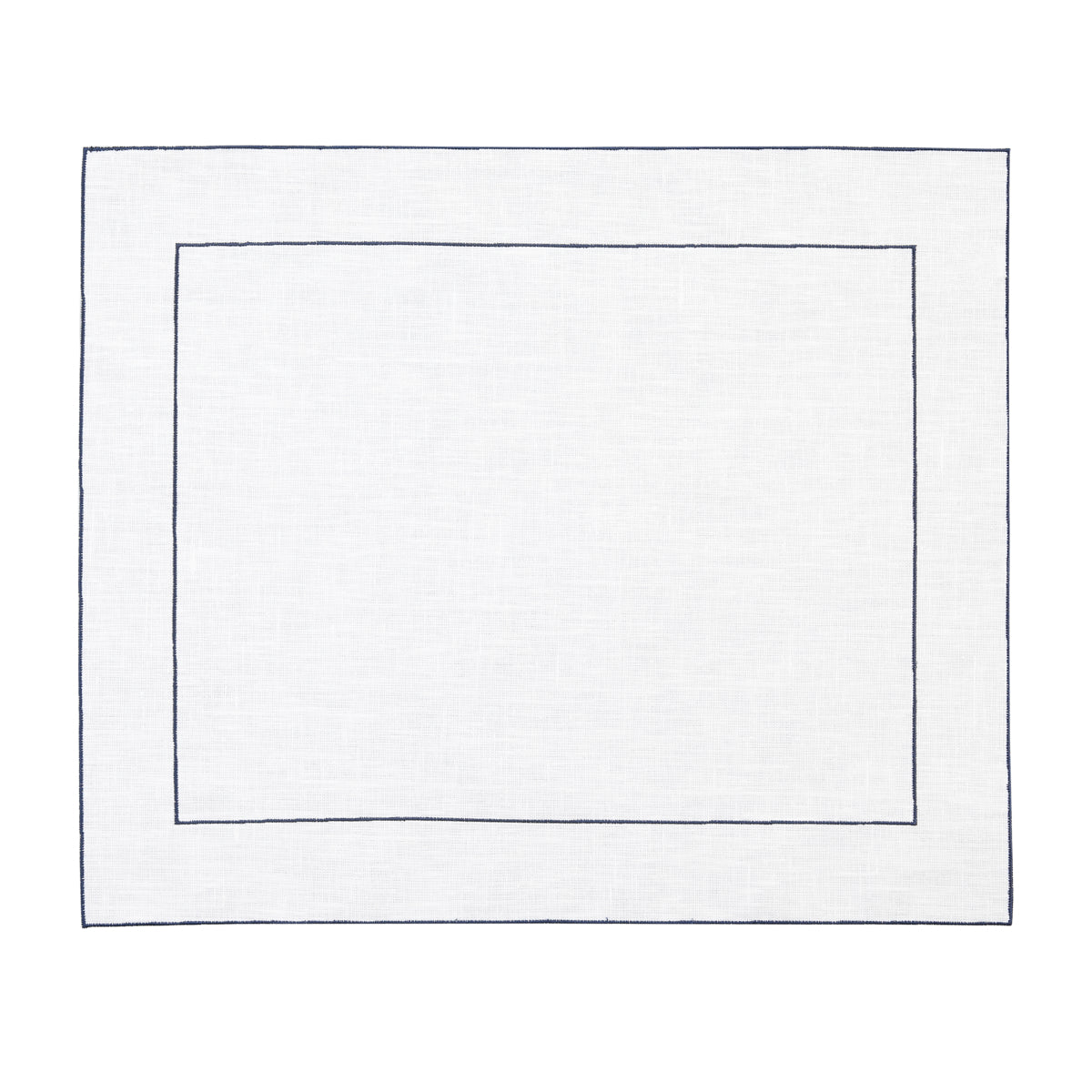 Placemat Coated Linen - Framed Navy