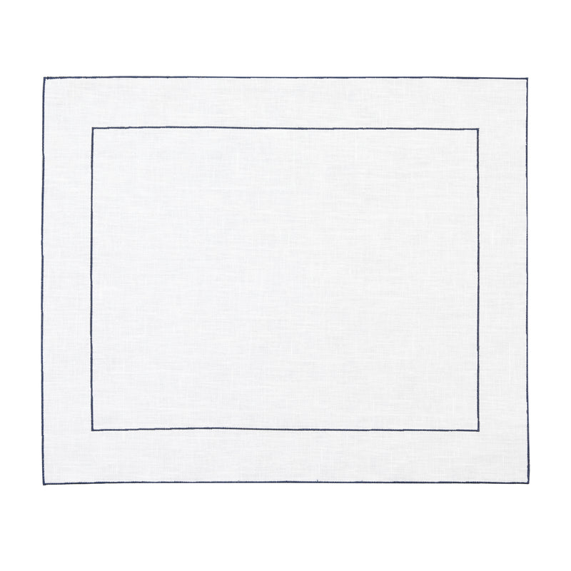 Placemat Coated Linen - Framed Navy