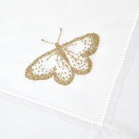 Nina Campbell Butterfly Napkin Gold close up
