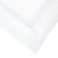 Nina Campbell Hemstitch Napkin Blue close up