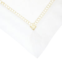 Nina Campbell Hemstitch Napkin Peridot close up