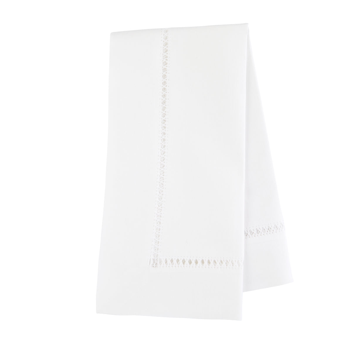 Nina Campbell Hemstitch Napkin White against a white background