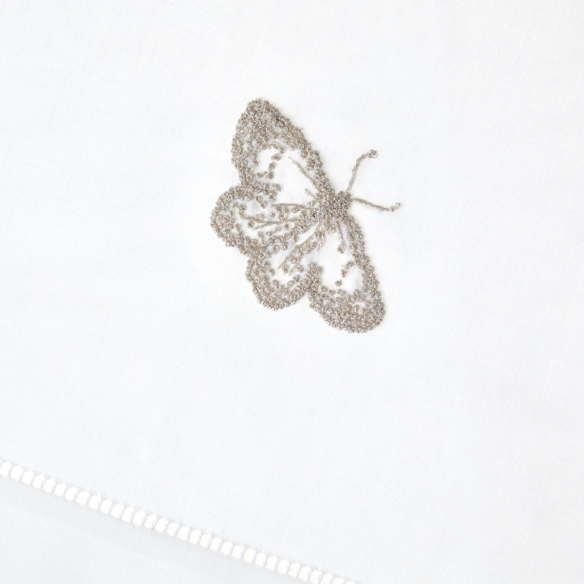 Set of Two Hand Towels Silver Butterlfy