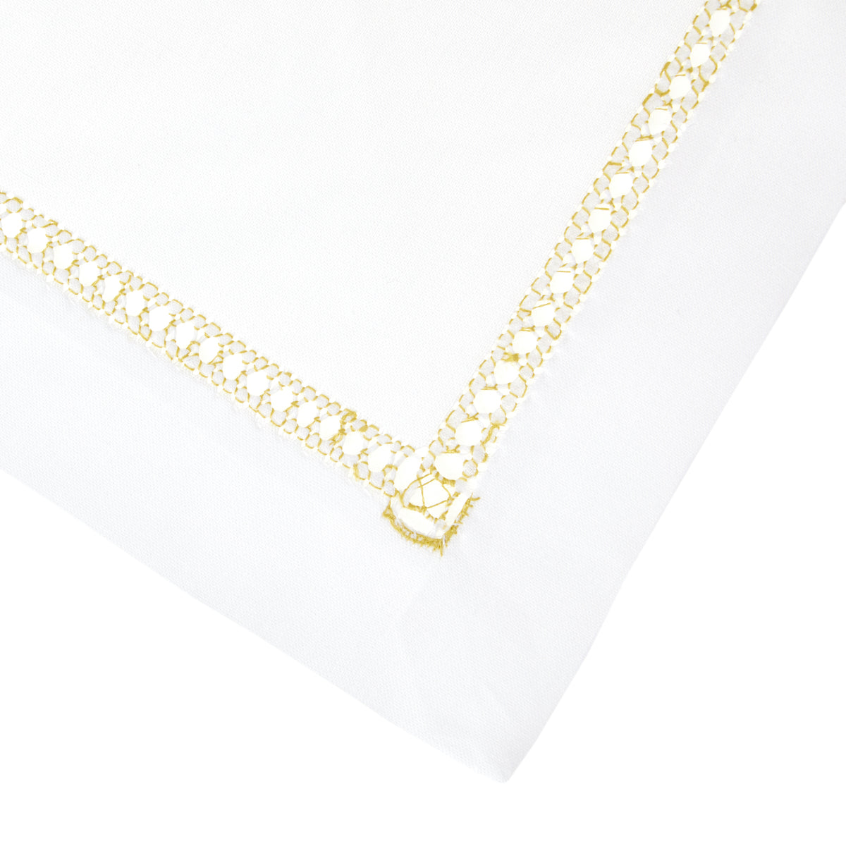 Nina Campbell Hemstitch Placemat Peridot close up