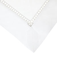 Nina Campbell Hemstitch Napkin Silver close up